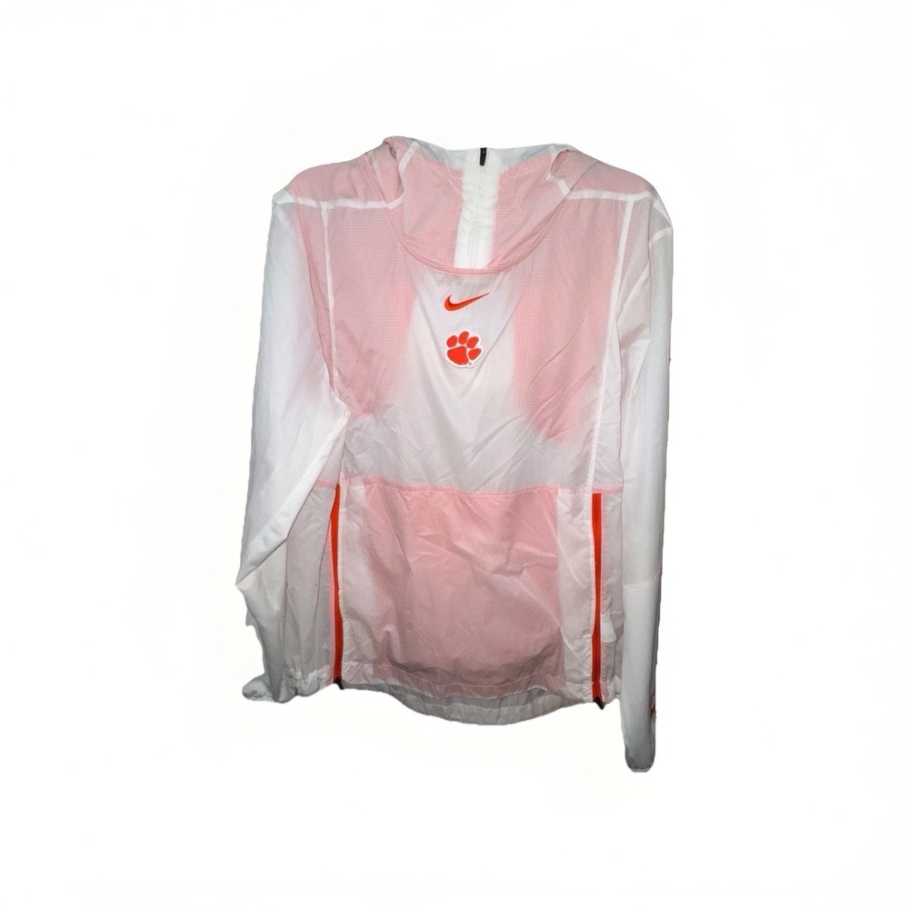 Nike Clemson Tigers Fly Rush 3XL Pullover Jacket White Large 2018 Sideline HTF
